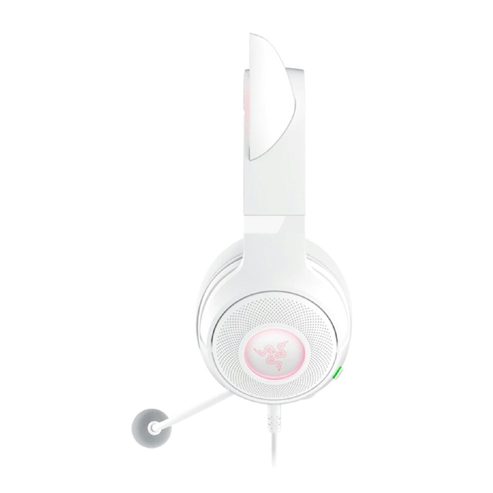 image 1 of Razer Kraken Kitty V2 Gaming USB Headset White Chroma RGB and Kitty Ears White