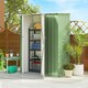 image 2 of Outsunny Outdoor Storage Shed Steel Garden Shed w/ Lockable Door
