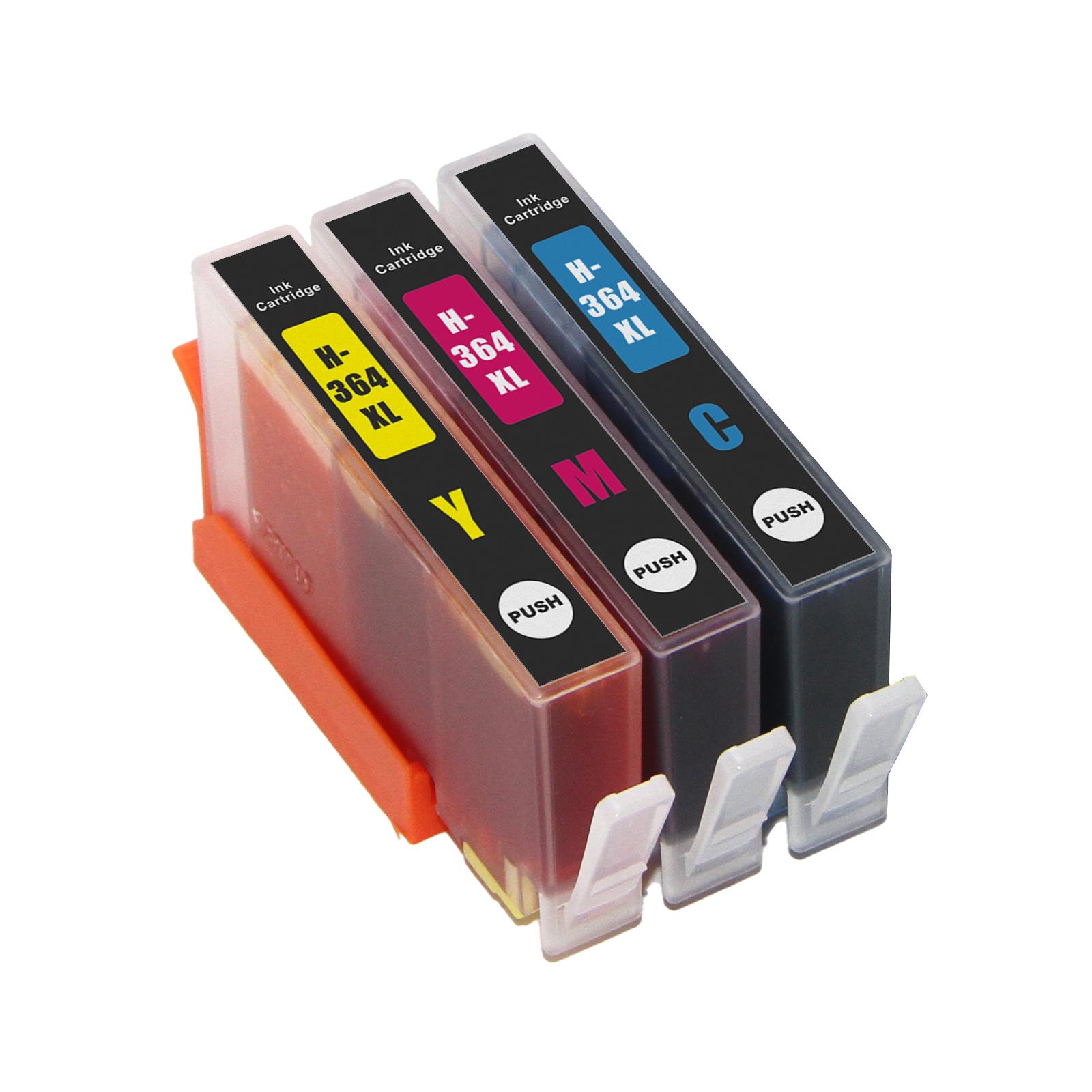 1 Compatible Set of 3 C/M/Y HP 364 (HP364XL) Printer Ink Cartridges (Colour Set)