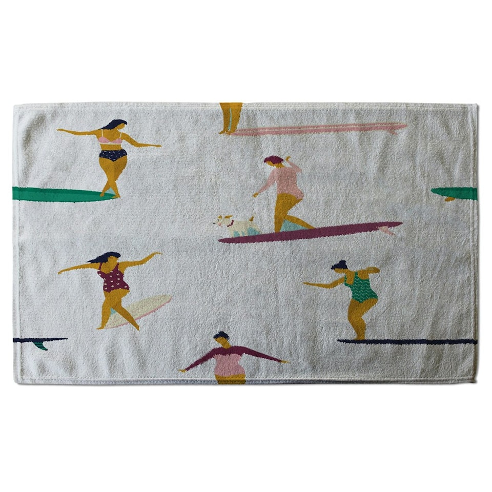 image 1 of Female Surfers (Kitchen Towel)
