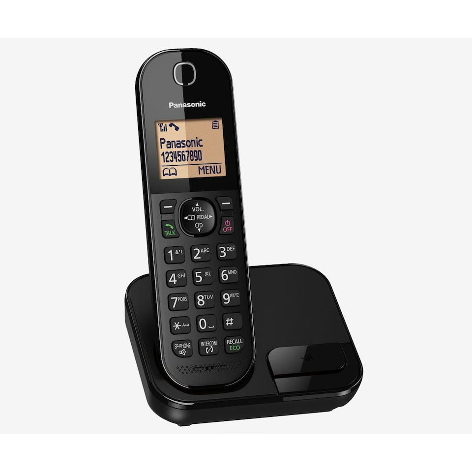 image 1 of Panasonic KX-TGC413EB Black Digital Cordless Phone With Triple Handsets