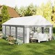 image 8 of Outsunny 8 x 4m Galvanised Party Tent, Marquee Gazebo with Sides, Eight Windows and Double Doors, for Parties, Wedding and Events