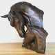 image 2 of Horse And Foal Heads Sculpture In Solid Cold Cast Bronze Designed By David Geenty