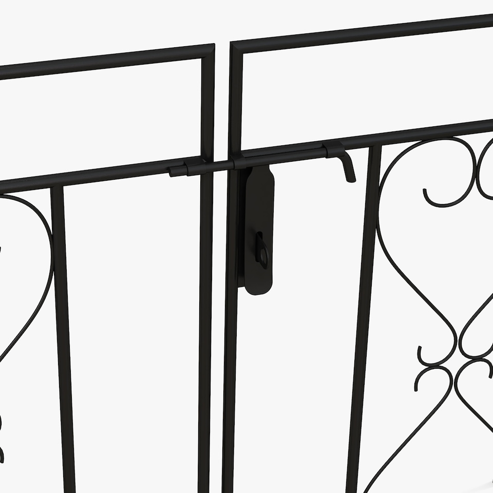 image 1 of Outsunny Metal Garden Arch with Double Gate, Garden Arbor Climbing Plants
