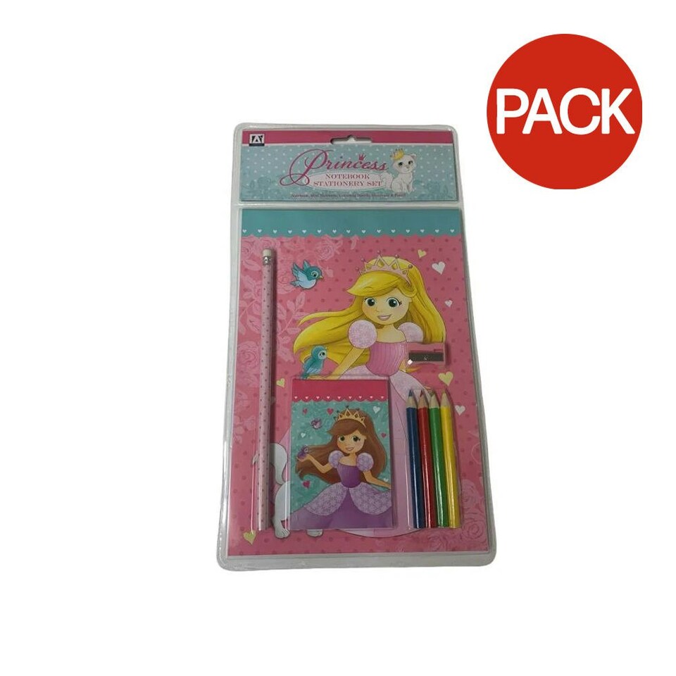 Princess Stationery Set (Pack of 8) - Multicoloured - One Size