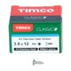 image 3 of Timco - Classic Multi-Purpose Screws - PZ - Double Countersunk - A2 Stainless Steel  (Size 3.5 x 12 - 200 Pieces)