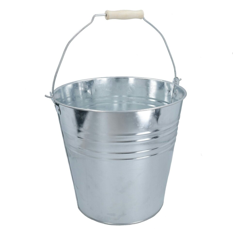 image 1 of 15L Galvanised Steel Metal Bucket Pail Water Coal Fire Greenhouse Garden Plants 1pc