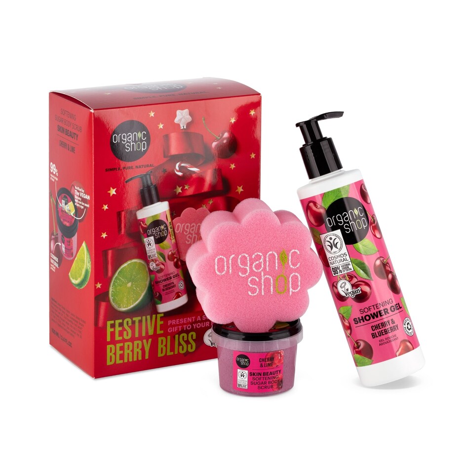 image 1 of Organic Shop Festive Berry Bliss Body Care Gift Set 280ml/100ml