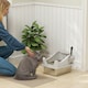 image 2 of PawHut Stainless Steel Cat Litter Box with High Sides Grey | M