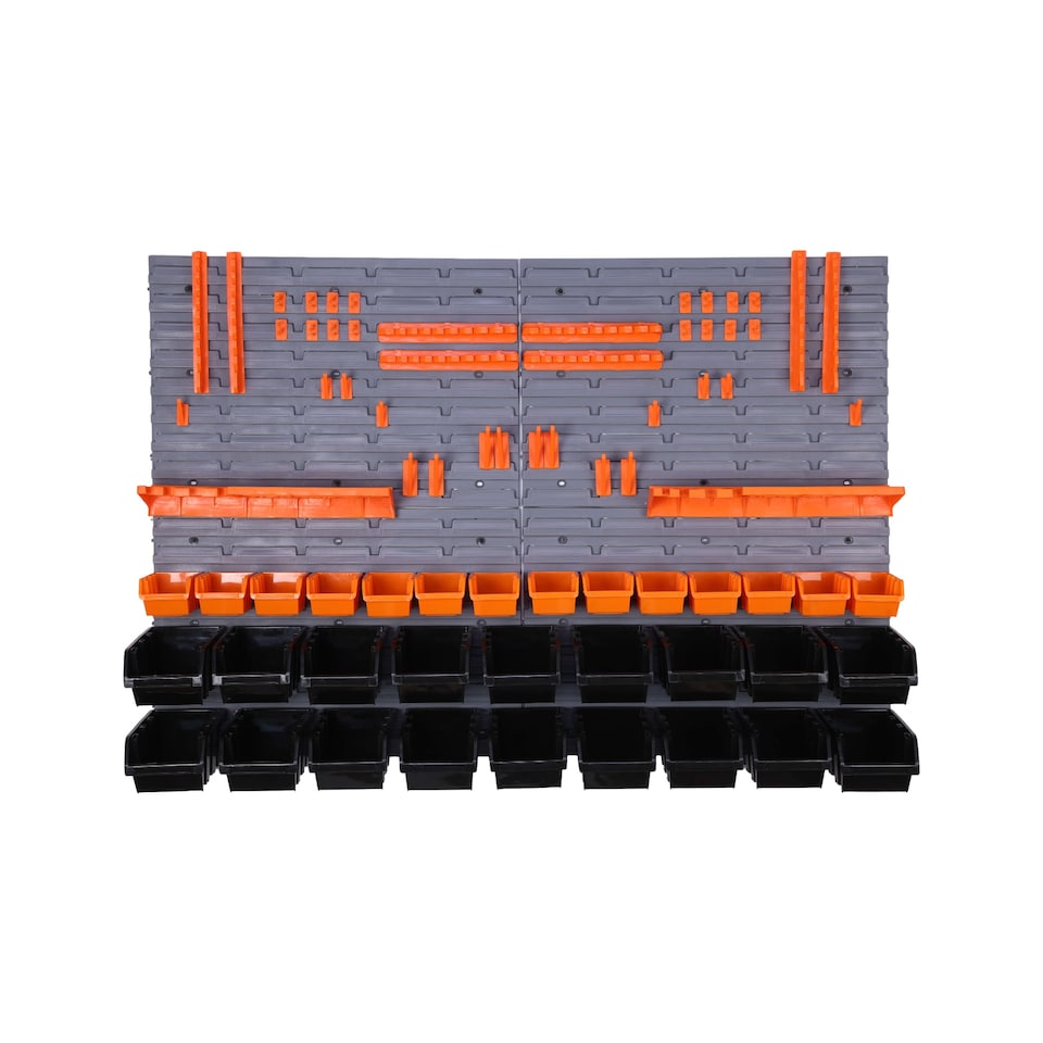 image 1 of Groundlevel 66 Piece Wall Mounted DIY Tool Storage Board Set with Wall Plates