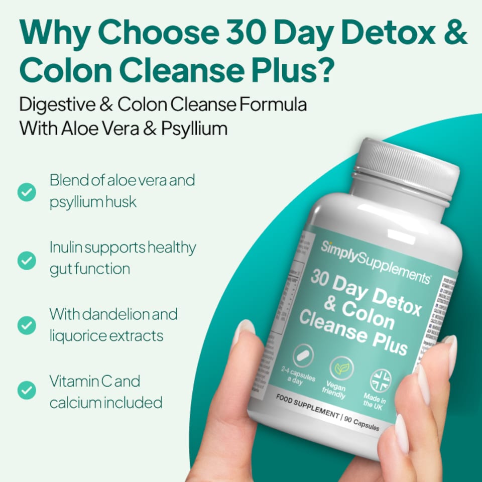image 1 of 30 Day Detox & Colon Cleanse Plus - 90 Capsules