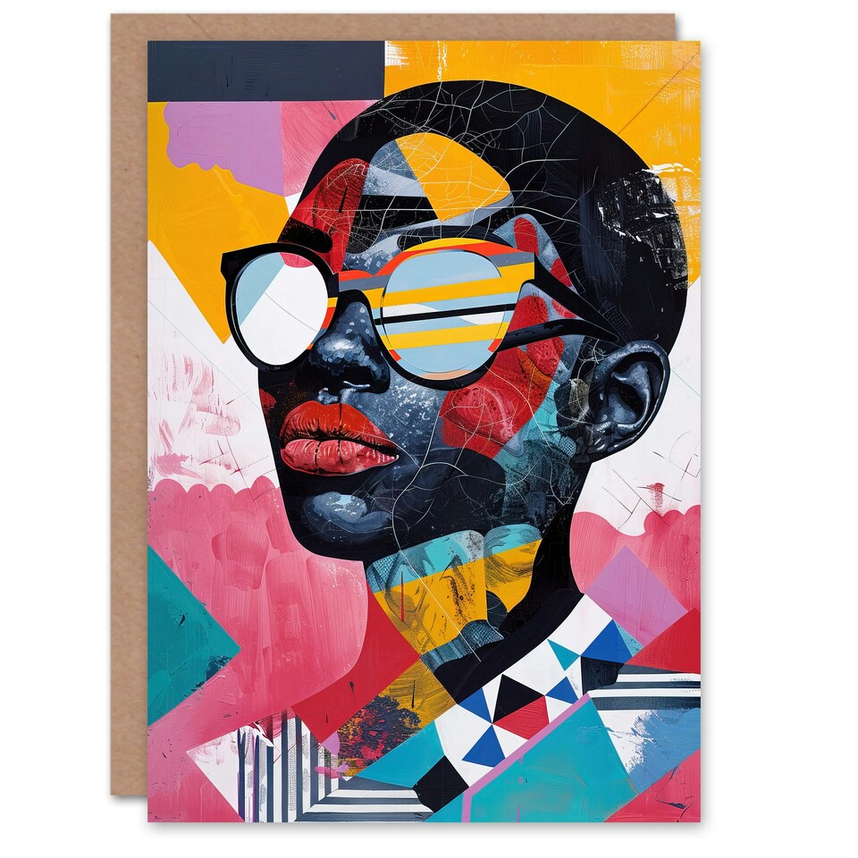 image 1 of Pattern Fashion Love Colourful Modern Him Her Birthday Card