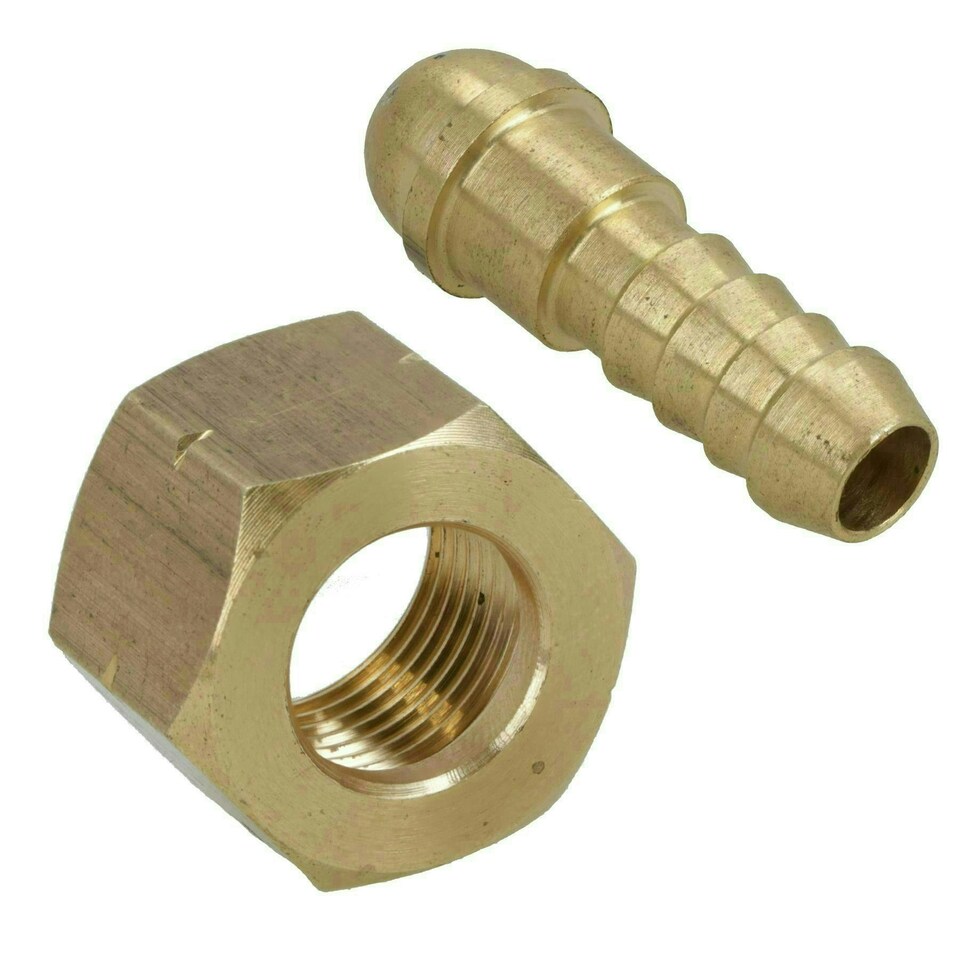 image 1 of Welding Gas Hose Connector 3/8 Hose Tail with 3/8 BSP Left Handed Thread 1pc