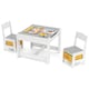 image 1 of COSTWAY Kids Table Chair Set with Double Storage Box Yellow