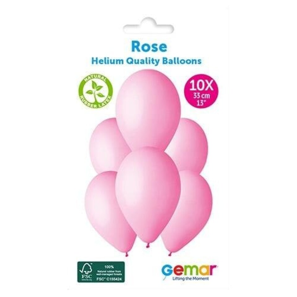 image 1 of Rose Pink Bio Latex Balloons 33cm / 13 in - Pack of 10