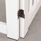 image 8 of PawHut Wooden Freestanding Pet Gate 4 Panels Foldable Dog Safety Fence White