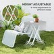 image 4 of Outsunny Folding Coffee Table, Height Adjustable Bistro Table 