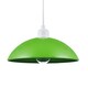 image 2 of Industrial Retro Designer Lime Green Gloss Disc Metal Ceiling Pendant Lamp Shade | Green