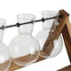 image 3 of Living and Home Wooden Plant Propagation Station with 5 Bulb Vases