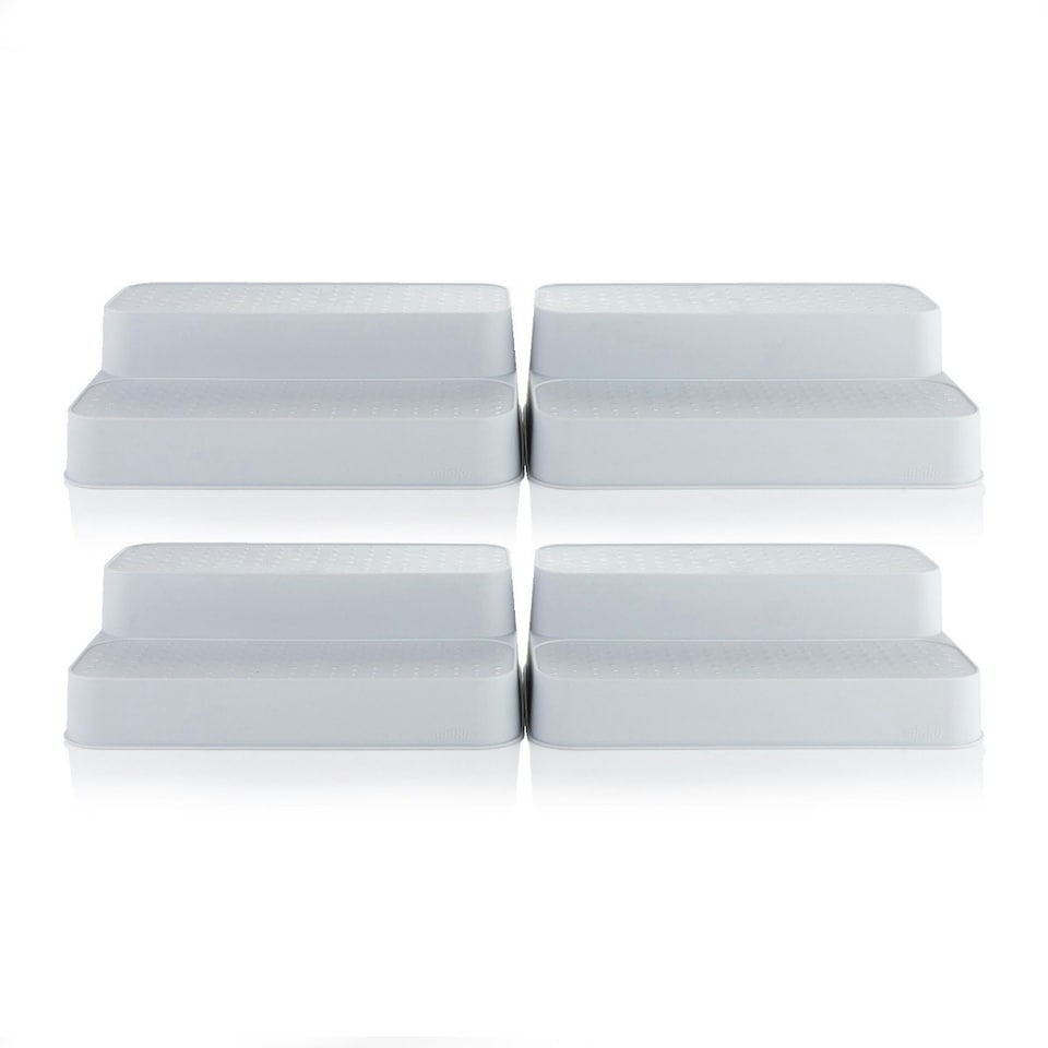 image 1 of Minky 2 Tier Shelf Organisers - Pack of 4
