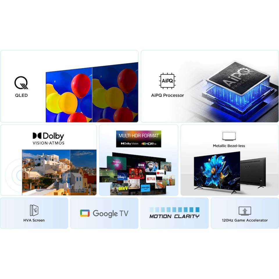 image 1 of TCL P7K-UK 85 inch 4K Smart QLED Google TV 60Hz - 85P7KUK