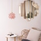 image 2 of ValueLights Reine Pink Glass Flower Ceiling Lamp Shade & Bulb | Pink