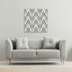 image 2 of Coloured Geometric Zig Zag (Canvas Print) 46 x 46 x 4cm