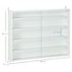 image 5 of HOMCOM 5-Tier Wall Mounted Display Cabinet, Display Case with 4 Adjustable Shelves, Glass Doors for Home Office Ornaments 60x80cm, White
