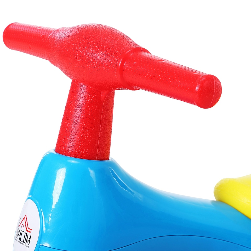 image 1 of HOMCOM Baby Balance Bike Toddler Safe Training 4 Wheels Storage Bin Muti-Color