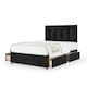 image 1 of Memory Maestro Memory Foam Black Naples Velvet 4 Drawer Divan Set And Pearl Headboard Small Double