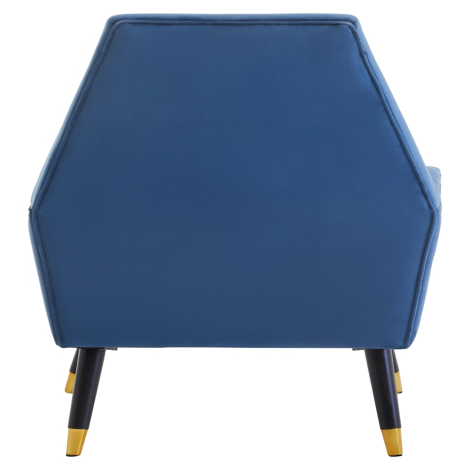 image 1 of Interiors by Premier Midnight Velvet Button Chair, Highback Velvet Buttoned Chair, Long-lasting Velvet Button Dining Chair