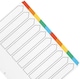 image 3 of Q-Connect 10-Part Index Multi-punched Reinforced Board Multi-Colour Blank Tabs A4 White KF01526
