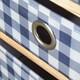 image 5 of Wooden Chest Of Storage Drawers Plaid Fabric Bedroom Organiser Coastal Style | Brown