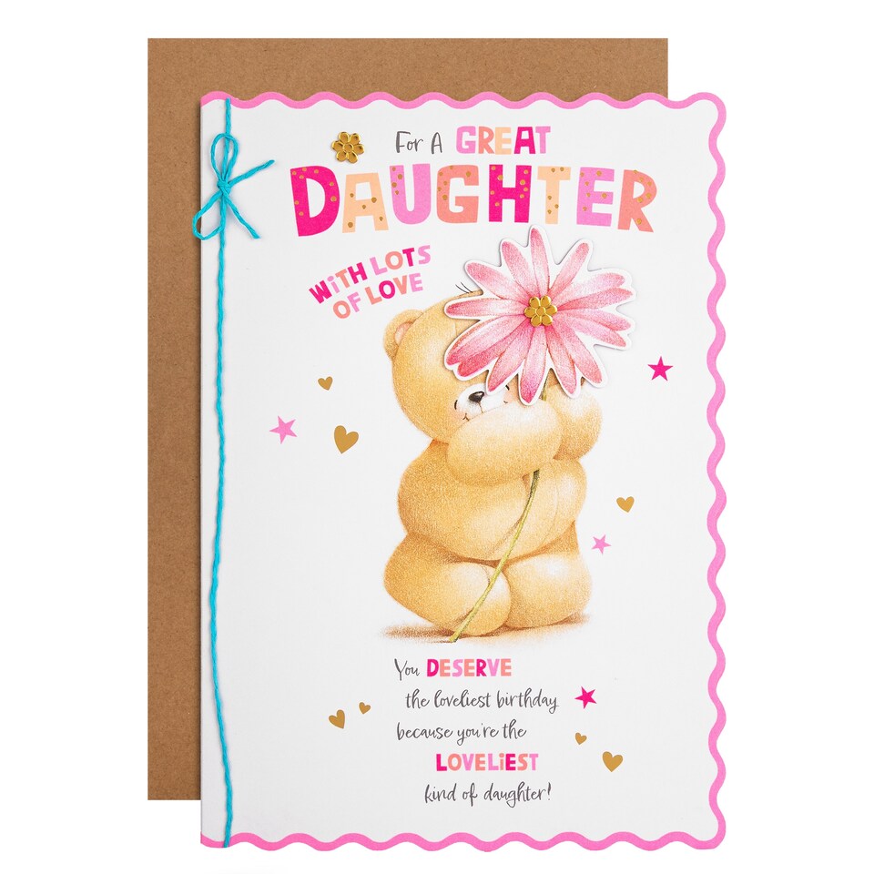 image 1 of Hallmark Birthday Card For Daughter - Cute Forever Friends With Flower Design
