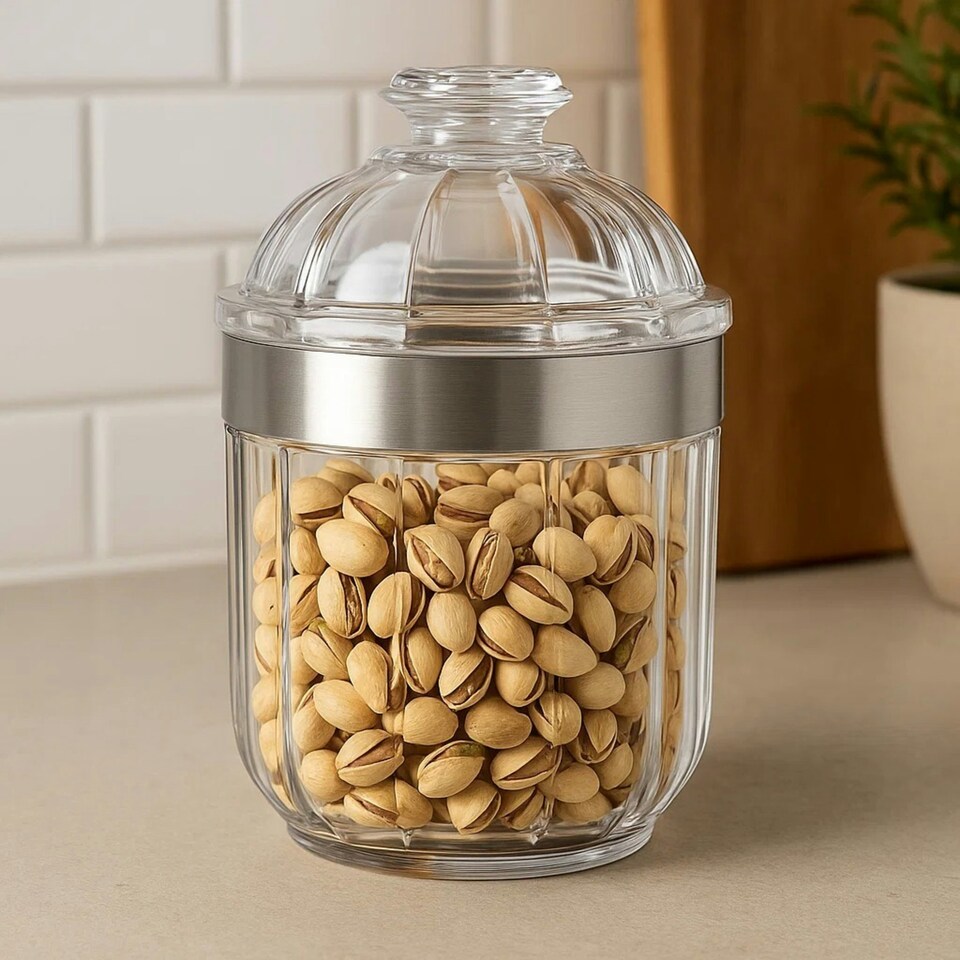 image 1 of Maison by Premier Small Silver Acrylic Canister