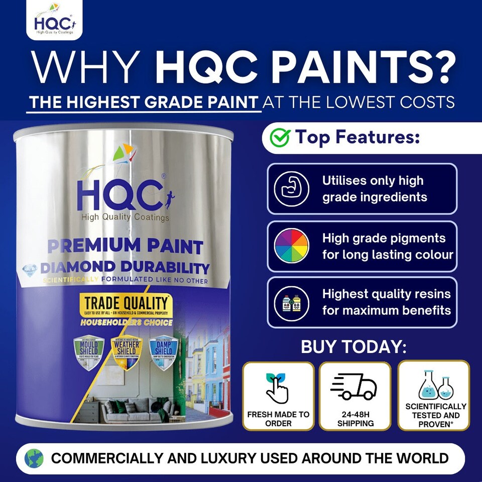 image 1 of HQC Anti Condensation Insulating Paint - Stops Condensation & Insulates Interior Walls & Ceilings - Light Beige - 5L