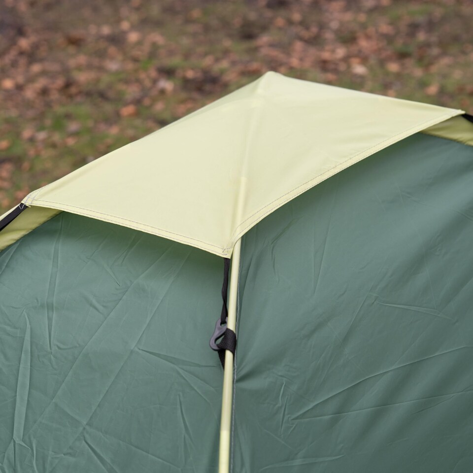 image 1 of Six Peaks Revel 2 Person Camping Tent, Lightweight Festival Dome Shelter, 1500mm Water Resistant Polyester, Easy Pitch Fibreglass Poles, Carry Bag, Green