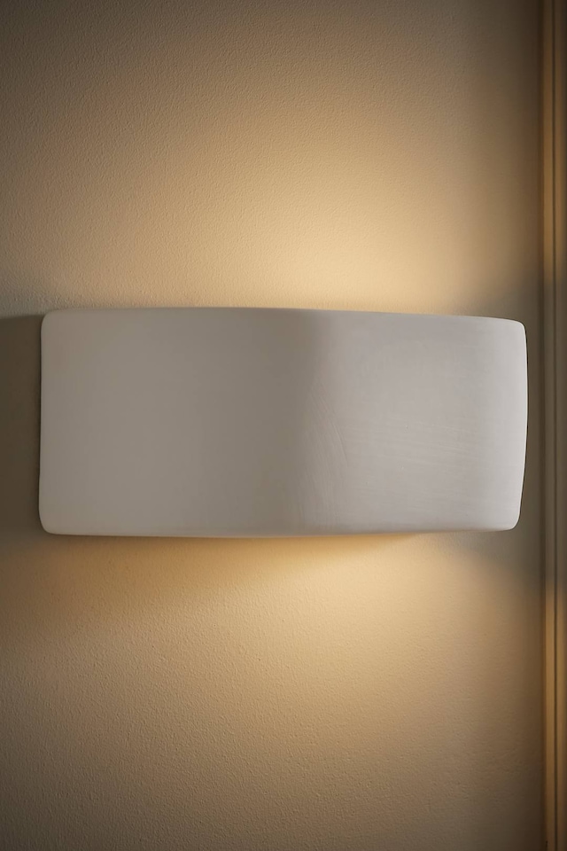 image 1 of ValueLights Pair Ceramic Paint Me White Indoor Wall Lights