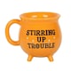 image 4 of Stirring Up Trouble Ceramic Orange Cauldron Mug