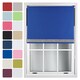 image 1 of FURNISHED Blackout Roller Blinds with Silver Glitter Trim Made to Measure | Blue | Blue | (W) 120cm x (L) 165cm
