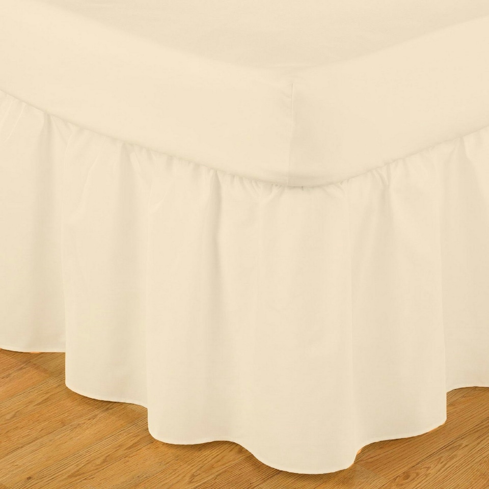 image 1 of Belledorm Easy Fit Frilled Platform Valance - Ivory - Single