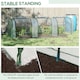 image 4 of Outsunny Tunnel Greenhouse Steel Frame for Garden w/ Zipper Doors