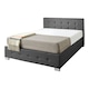 image 1 of End Lift Ottoman Storage Bed Single, Black Linen