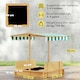 image 7 of Outsunny Kids Square Wooden Sandpit, Children Sandbox Outdoor Playset