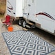 image 9 of The Rugs Outdoor Indoor Diamond Garden Patio Rug Weather Resistant Jet Washable | 100