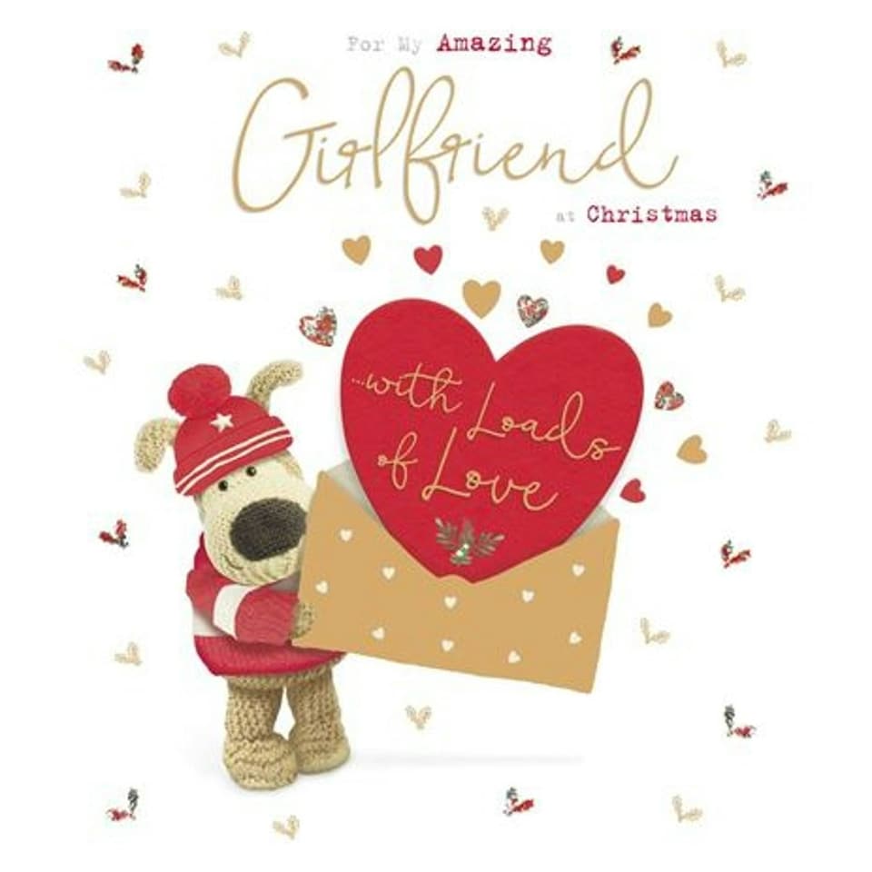 image 1 of Boofle Holding a Big Envelope Girlfriend Christmas Card