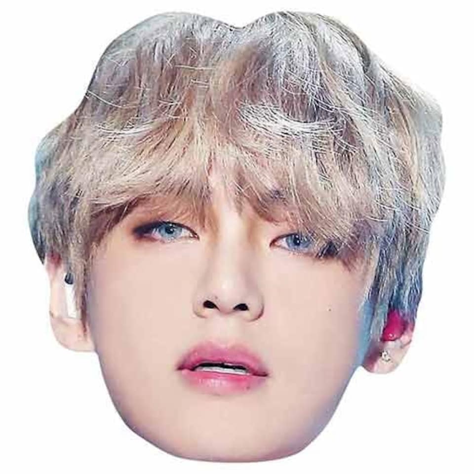 BTS K-Pop V Kim Tae-hyung Cardboard Face Mask