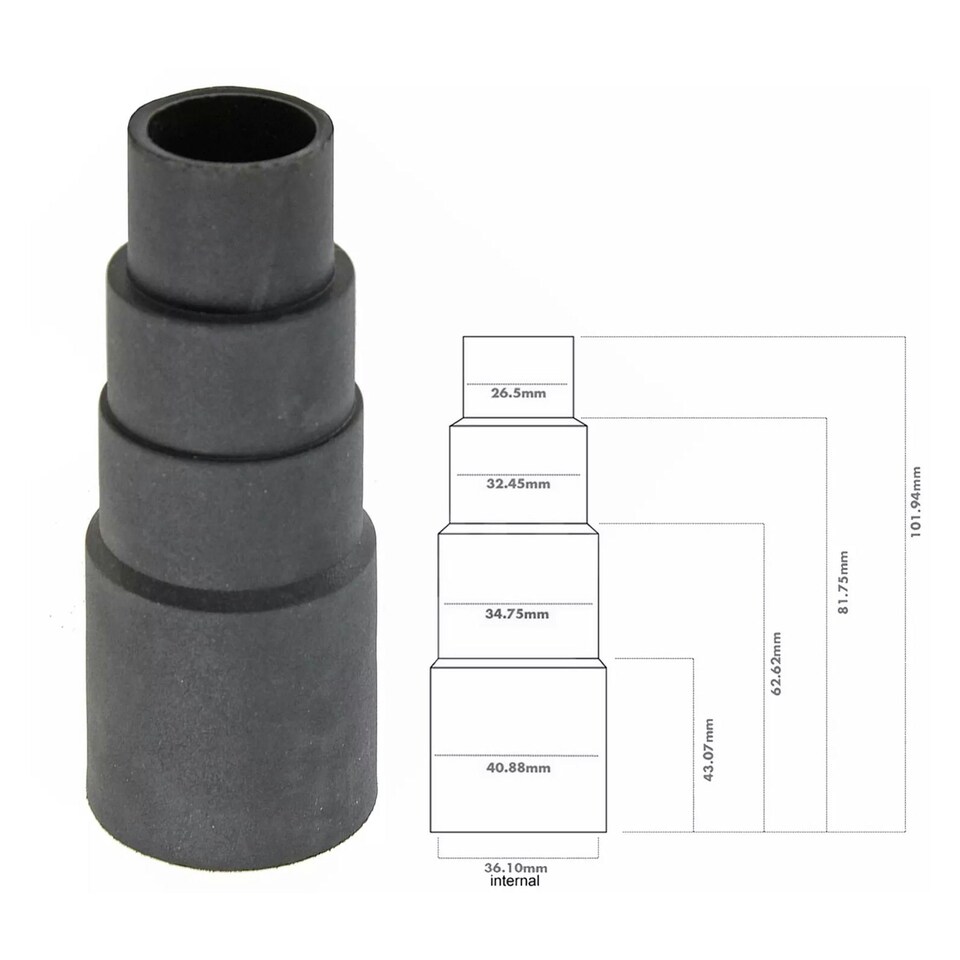 image 1 of SPARES2GO Universal Dust Extractor Adaptor Sander Power Tool Adapter 26 30 32 35 38 mm