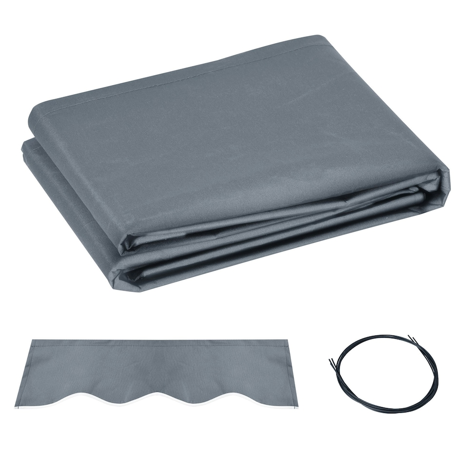image 1 of Outsunny Replacement Canopy for 3 x 2.5 m Awning (Fabric Only) Cream | Cream