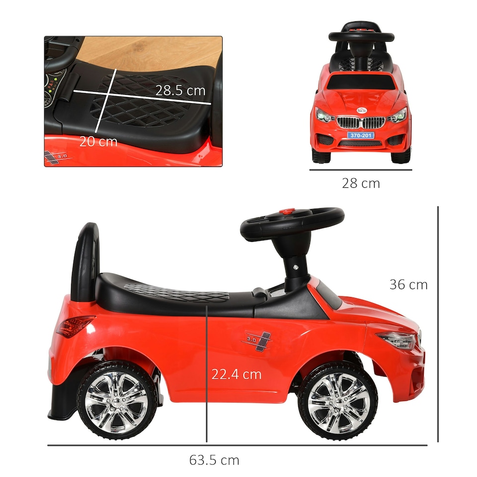 image 1 of HOMCOM Ride on Car Baby Toddler Walker Foot to Floor Sliding Car Slider Red